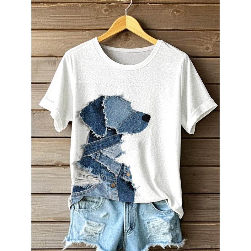 Ardyn Digital Art Print Round-Neck Top