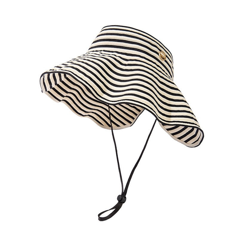 Valeria Contrast-Banded Straw Sun Hat