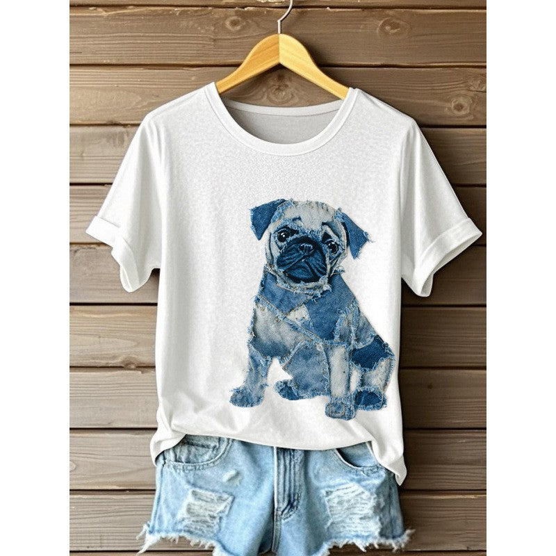 Ardyn Digital Art Print Round-Neck Top