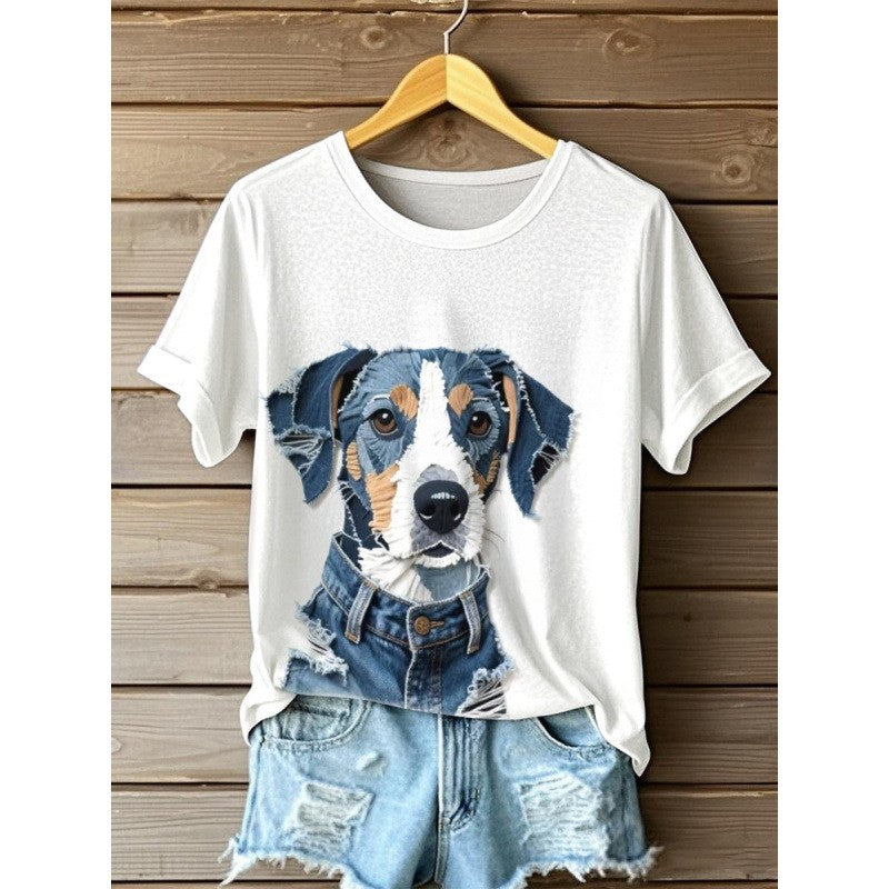 Ardyn Digital Art Print Round-Neck Top