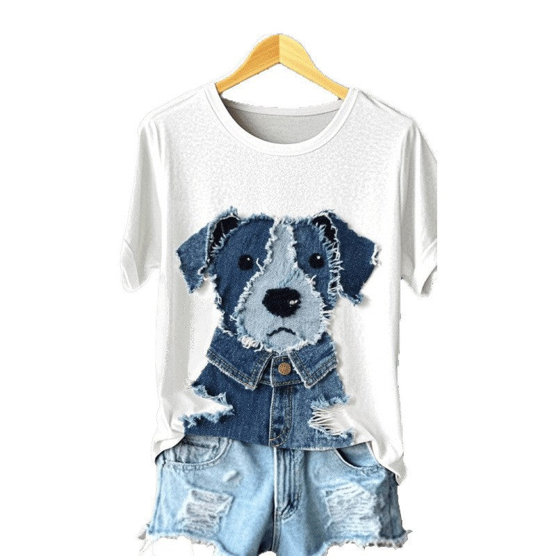 Ardyn Digital Art Print Round-Neck Top