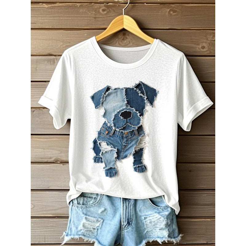 Ardyn Digital Art Print Round-Neck Top