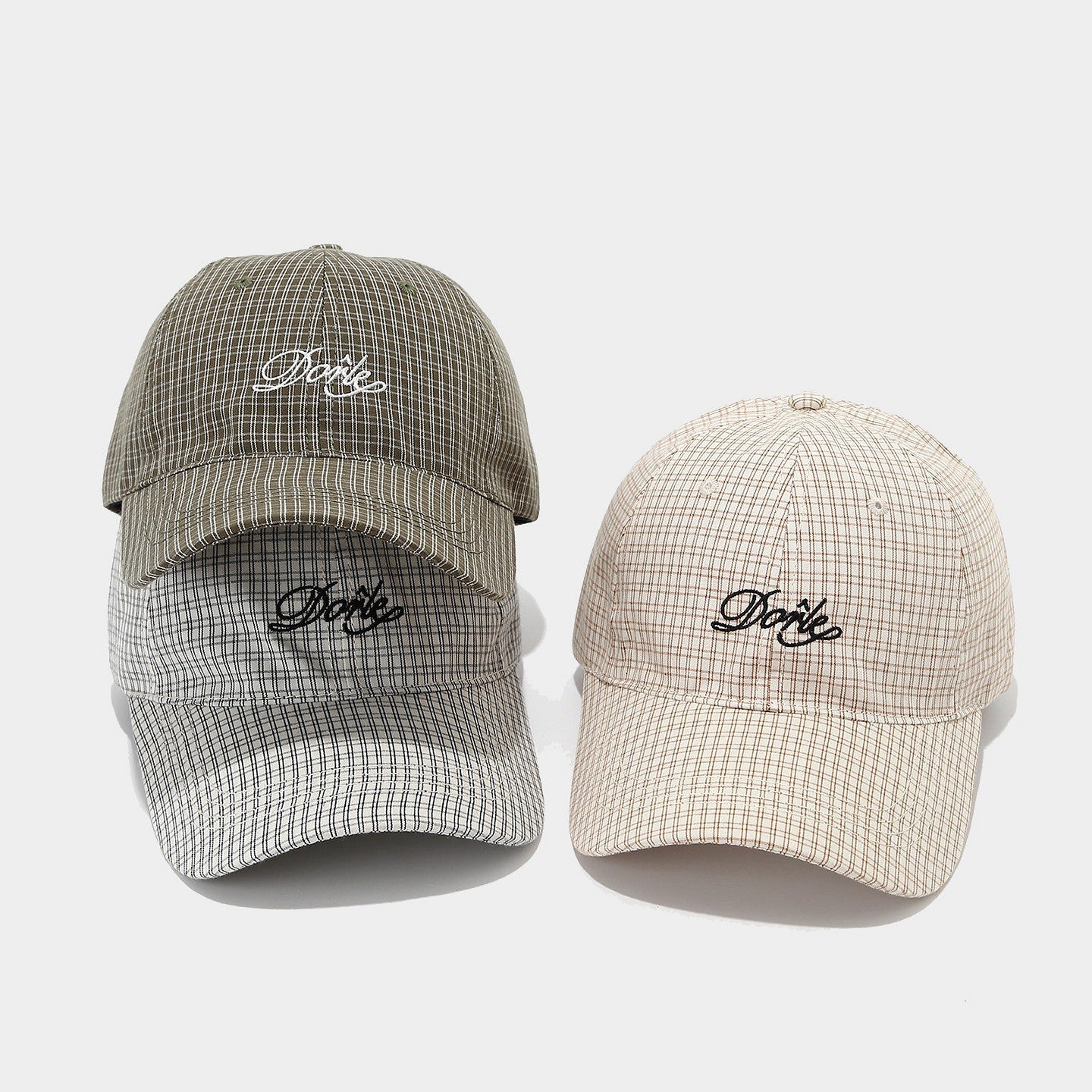 Kaia Plaid Dome Peaked Cap