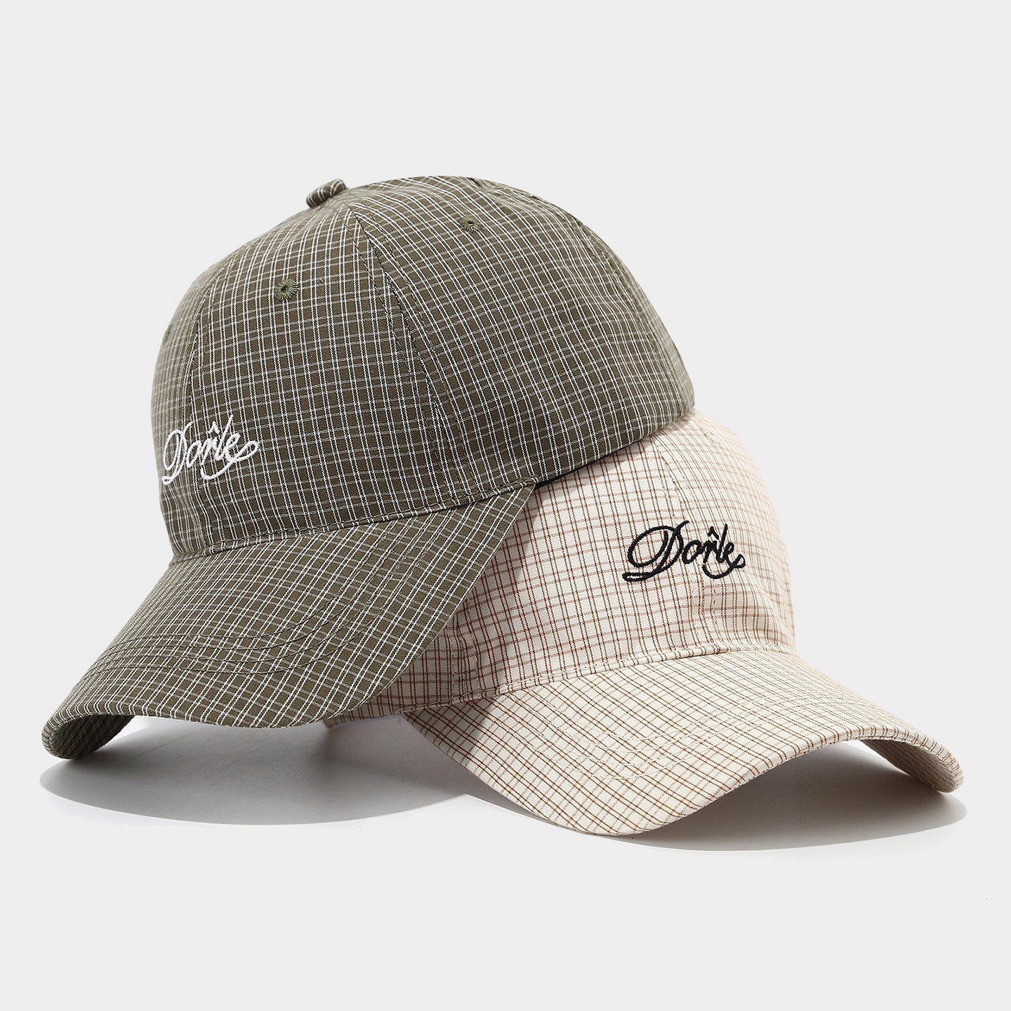 Kaia Plaid Dome Peaked Cap