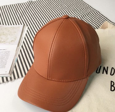 Liora Retro Leather Baseball Cap