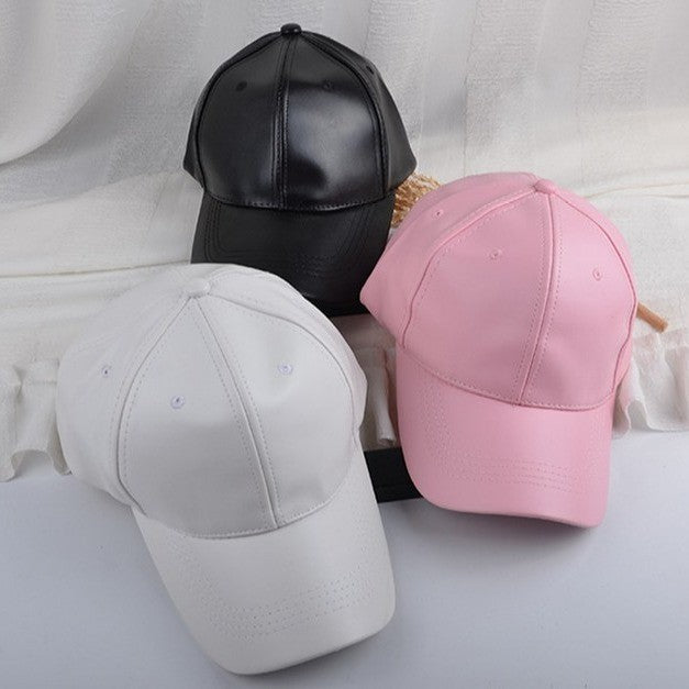 Liora Retro Leather Baseball Cap