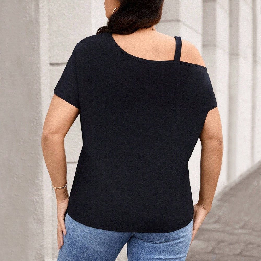 Selene Asymmetry Shoulder Button Top